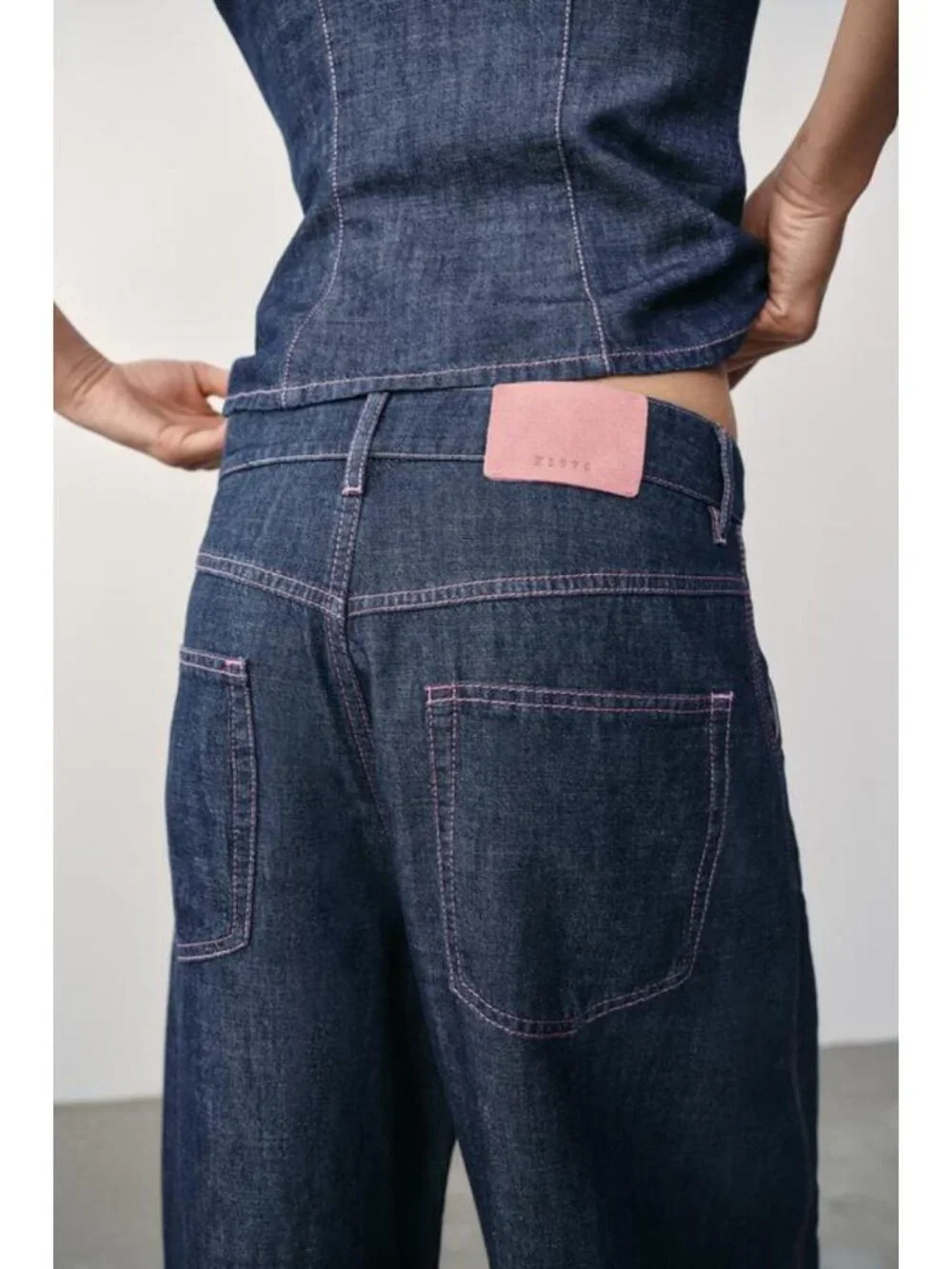 ZARA LINEN BARREL PANTS